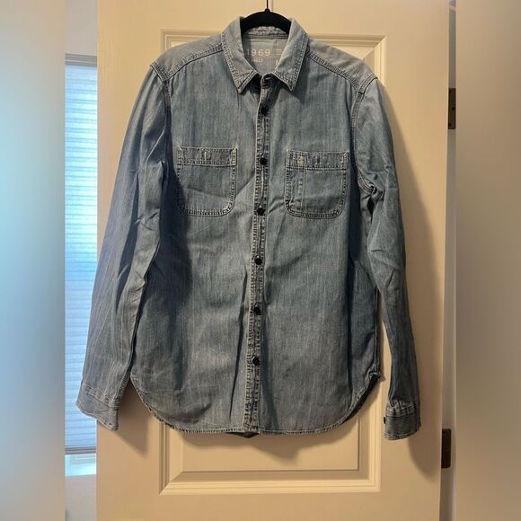 Men's GAP 1969 Blue Denim Shirt - Picture 1 of 4